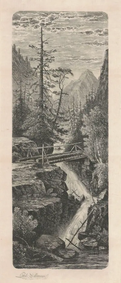 Waterfall, Rocky Mountains