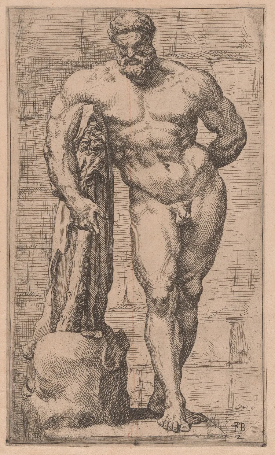 The Farnese Hercules, front view [plate 2] by François Perrier