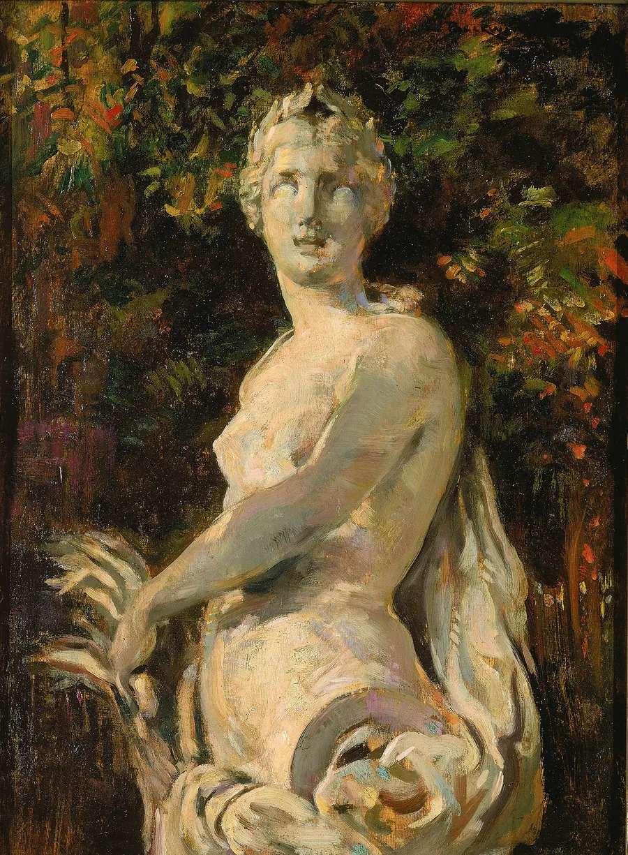 Syrinx, Par Maziere, 1689; Bassin d'Apollon by Carroll Beckwith, born Hannibal, MO 1852-died New York City 1917