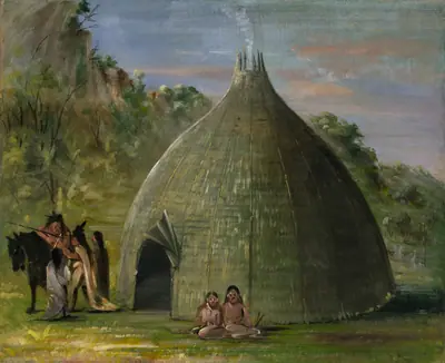 Wichita Lodge, Thatched with Prairie Grass