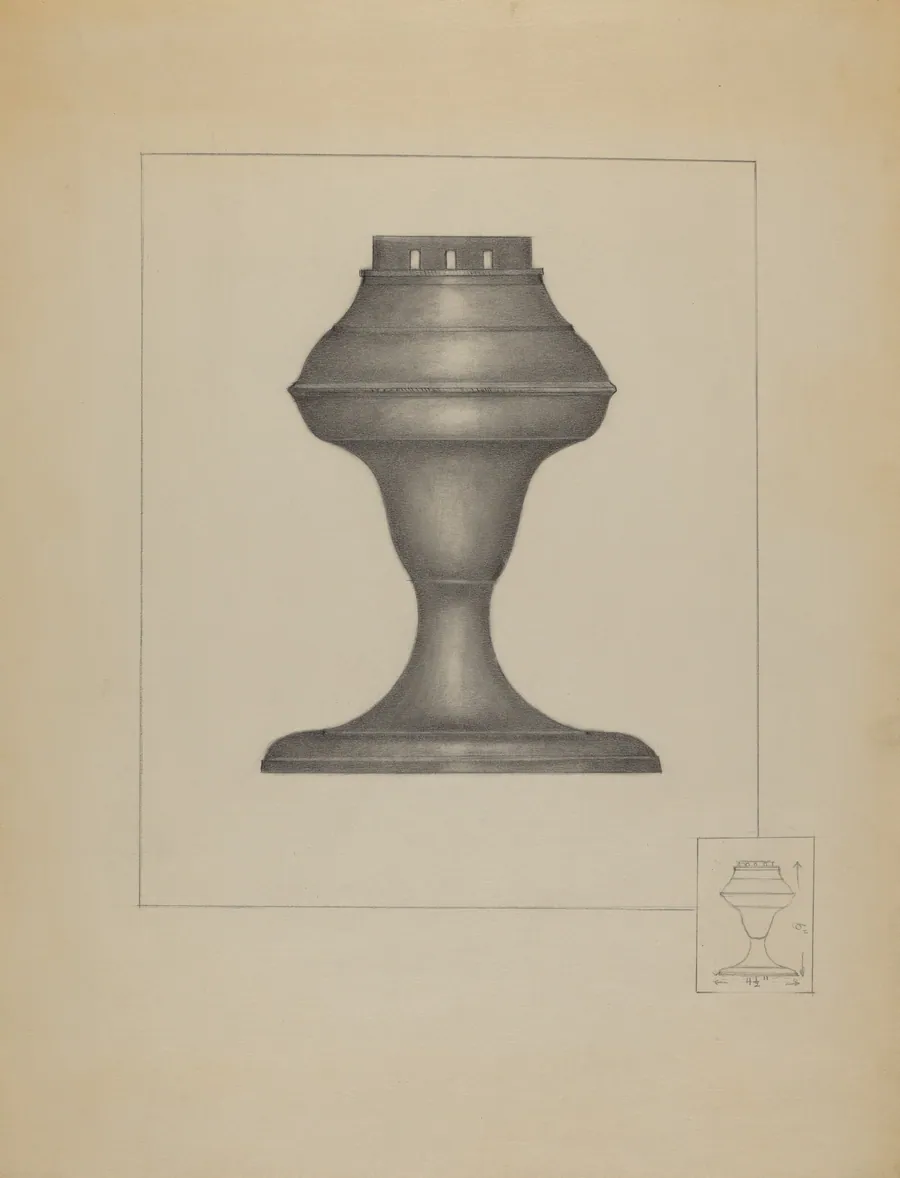 Pewter Lamp by Joseph Stonefield