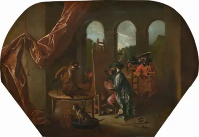 Singerie: The Painter