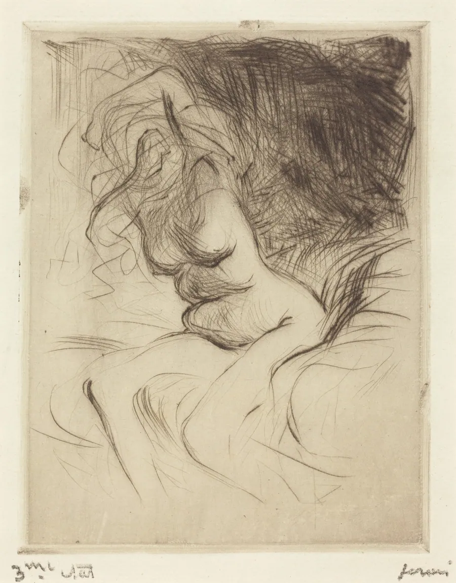 Femme nue passant sa chemise (Nude Woman Taking Off Her Chemise) by Jean-Louis Forain