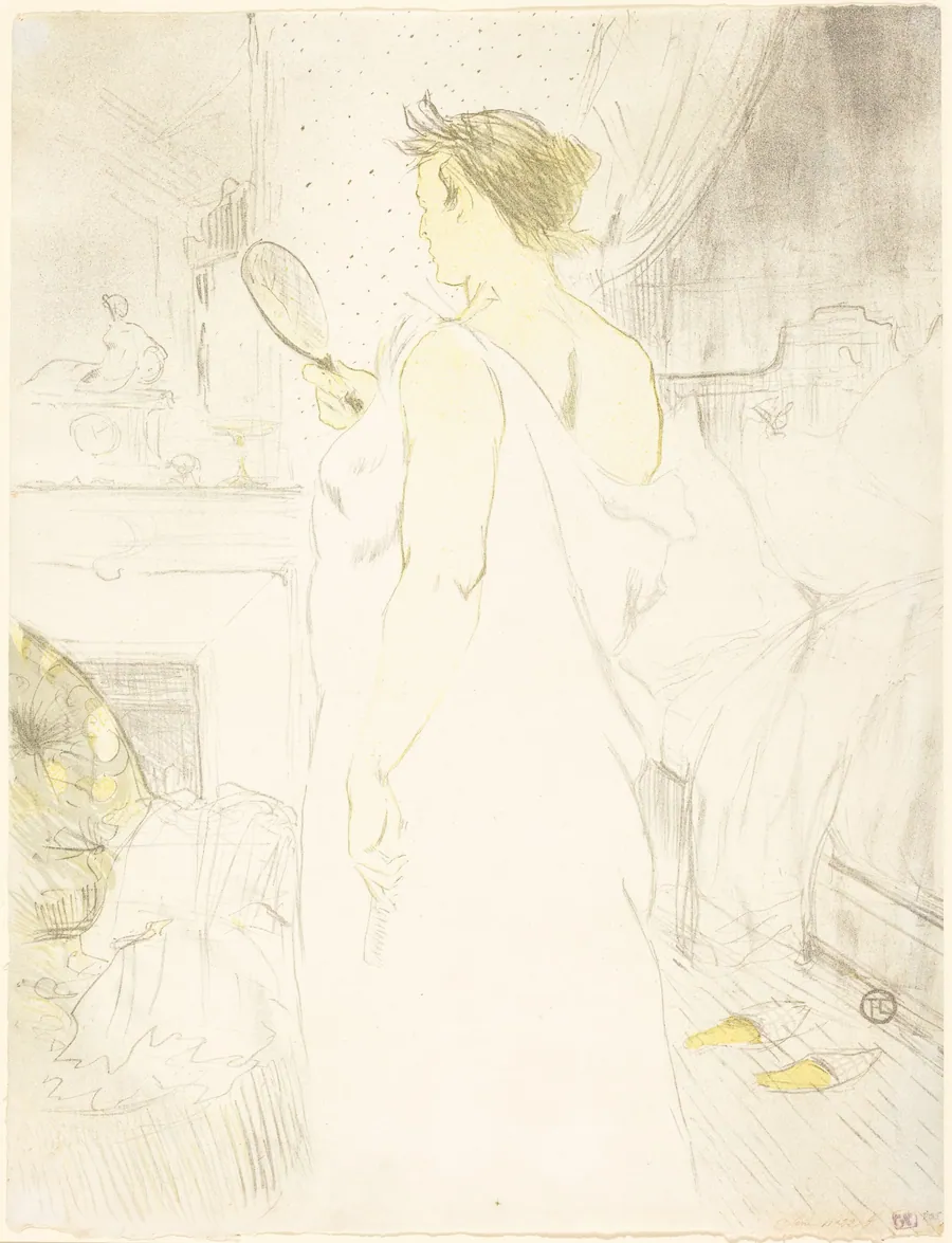 Woman at the Mirror (Femme à glace) by Henri de Toulouse-Lautrec