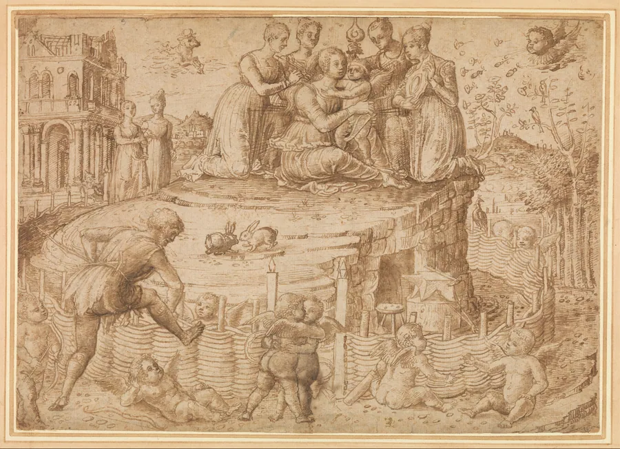 Vulcan Building a Fence Around the Mount of Venus by Giovanni Bellini