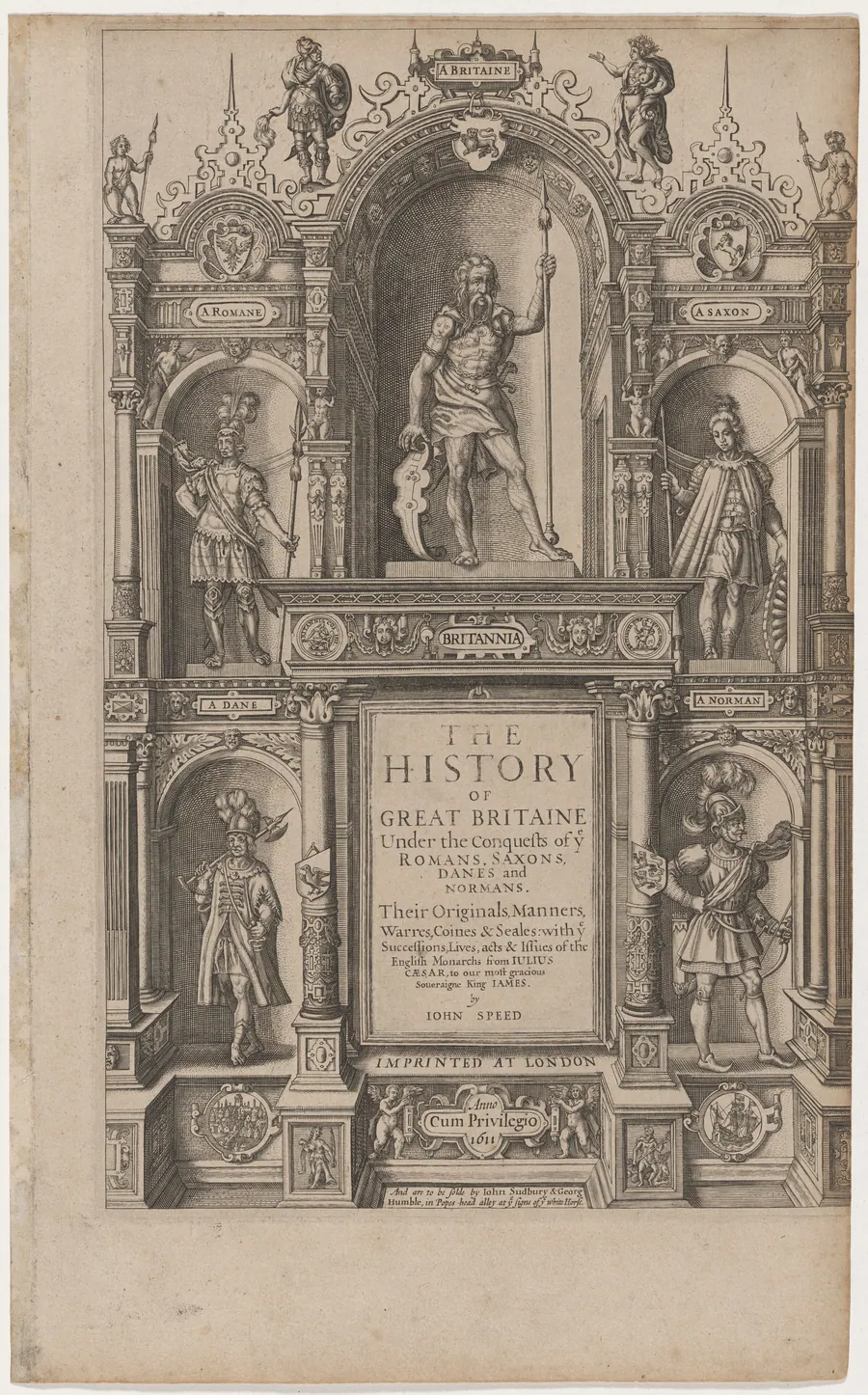 Title Page to "The History of Great Britaine" by John Speed by Jodocus Hondius I