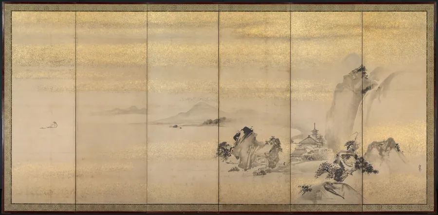 Summer and Winter Landscapes (one of a pair) by Kano Naonobu