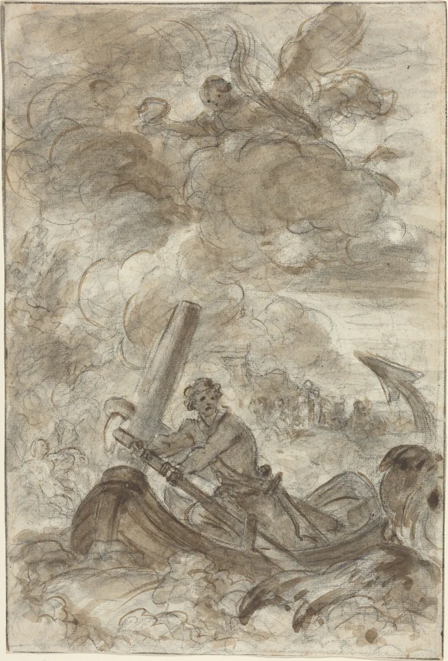Orlando Kills the Orc with an Anchor by Jean Honoré Fragonard