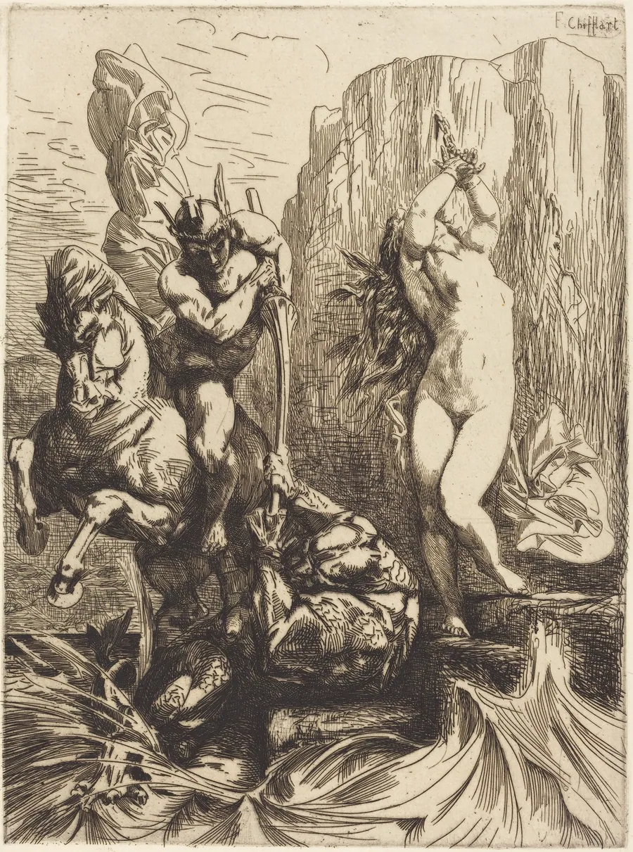 Perseus and Andromeda by François-Nicolas Chifflart