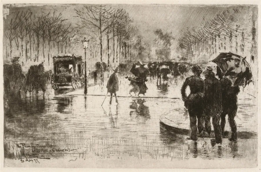 Le retour des artistes (The Return of the Artists) by Félix-Hilaire Buhot