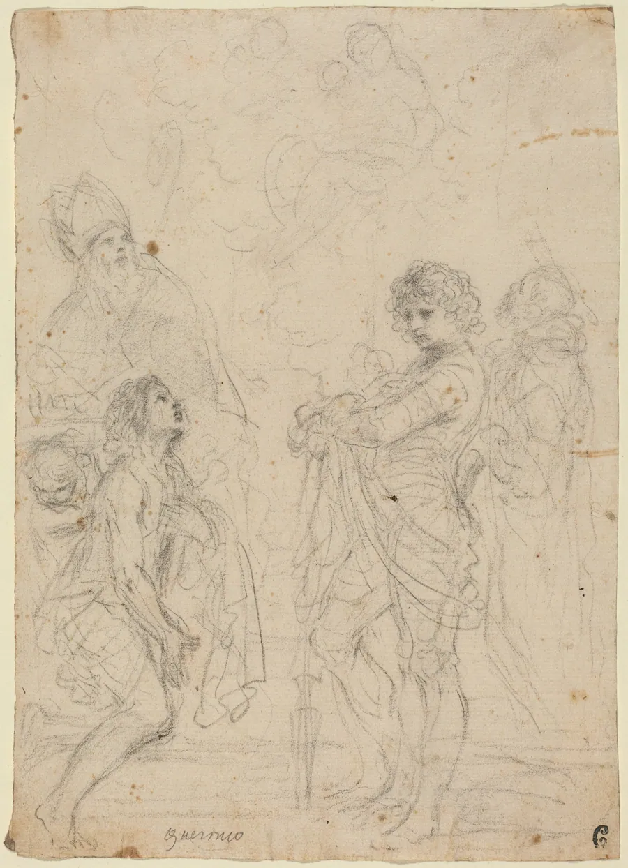 Madonna and Child with Saints Gimignano, John the Baptist, George and Peter Martyr by Guercino