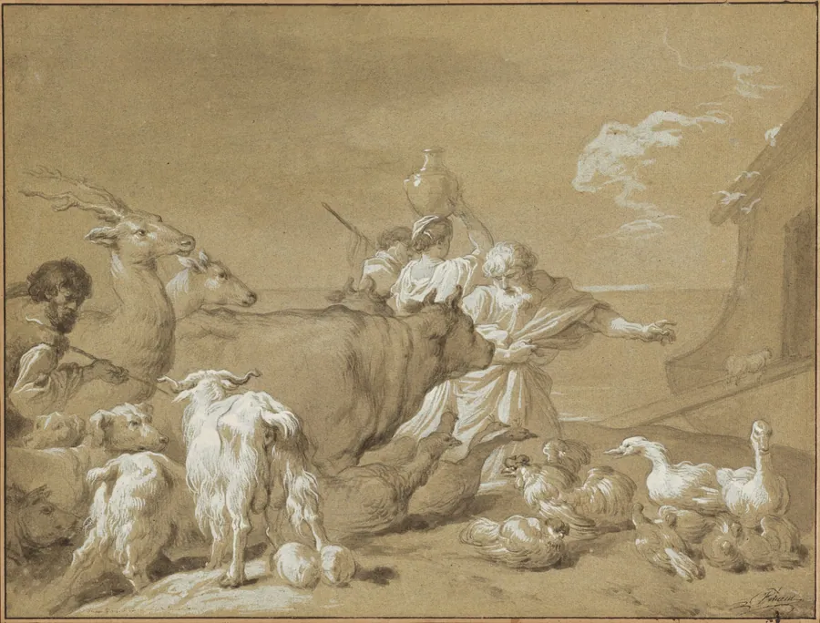 Noah Leading the Animals into the Ark by François-André Vincent