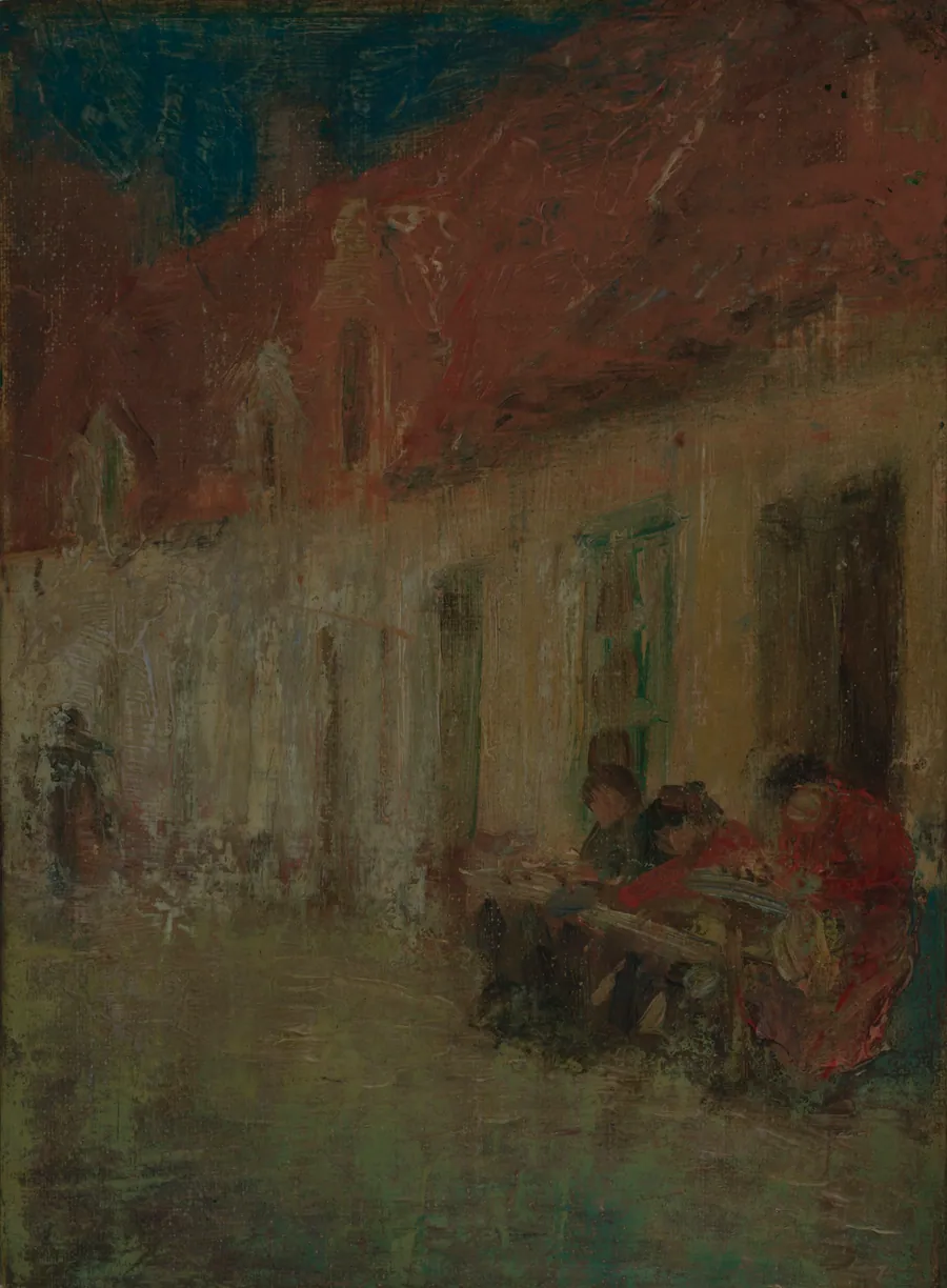 Lace Makers, Bruges by Harriet Blackstone, born New Hartford, NY 1864-died New York City 1939