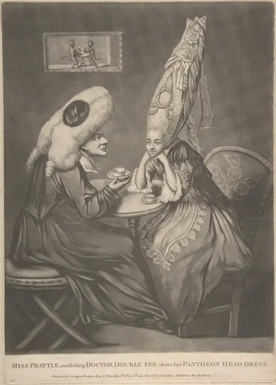 Miss Prattle Consulting Doctor Double Fee about her Pantheon Head Dress