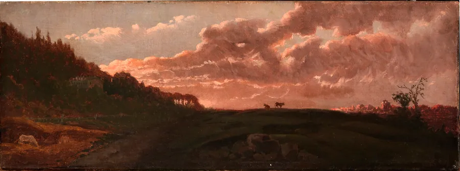Romantic Landscape by Robert S. Duncanson, born Fayette, NY 1821-died Detroit, MI 1872