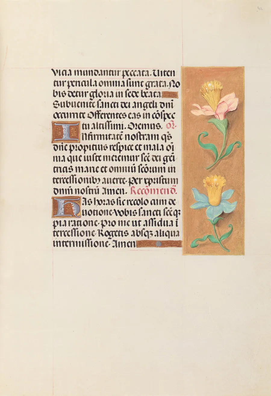 Hours of Queen Isabella the Catholic, Queen of Spain:  Fol. 42r by Master of the First Prayerbook of Maximillian