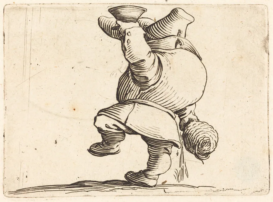 The Drinker, Back View by Jacques Callot