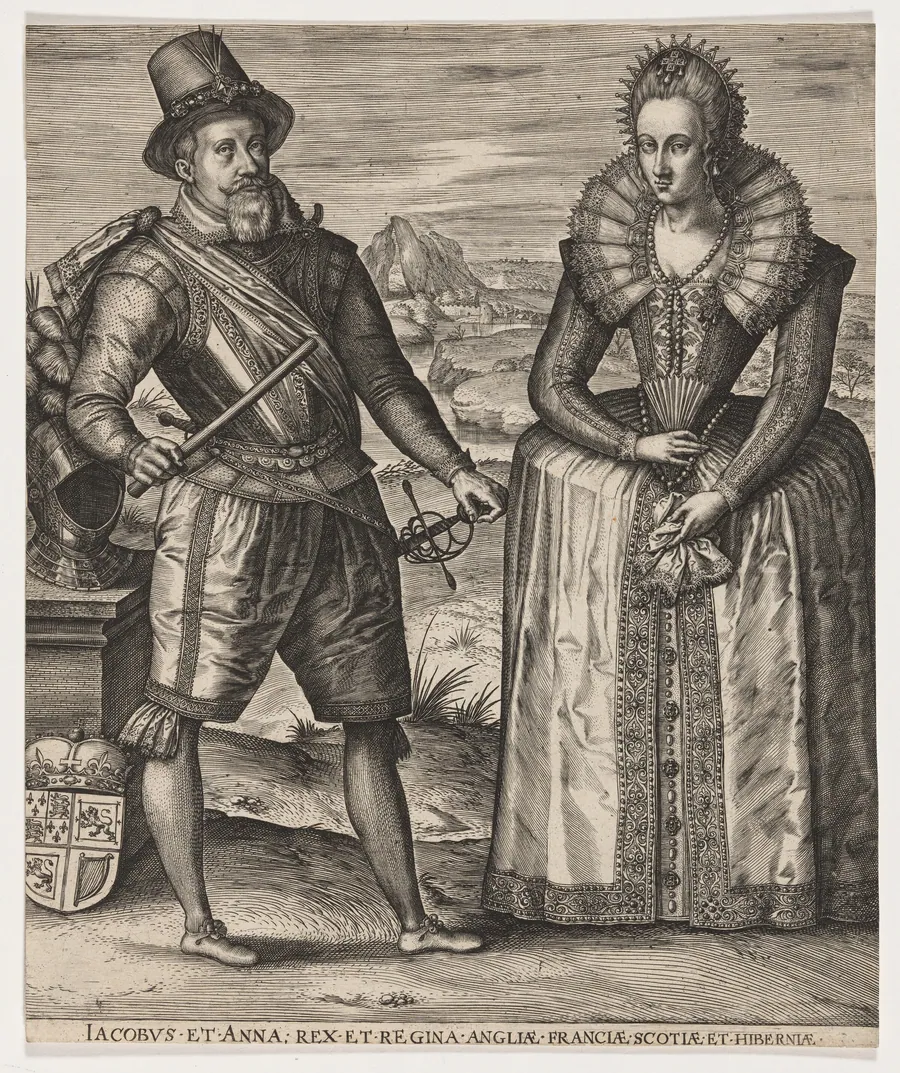 James I and Anne of Denmark by Johan Wierix