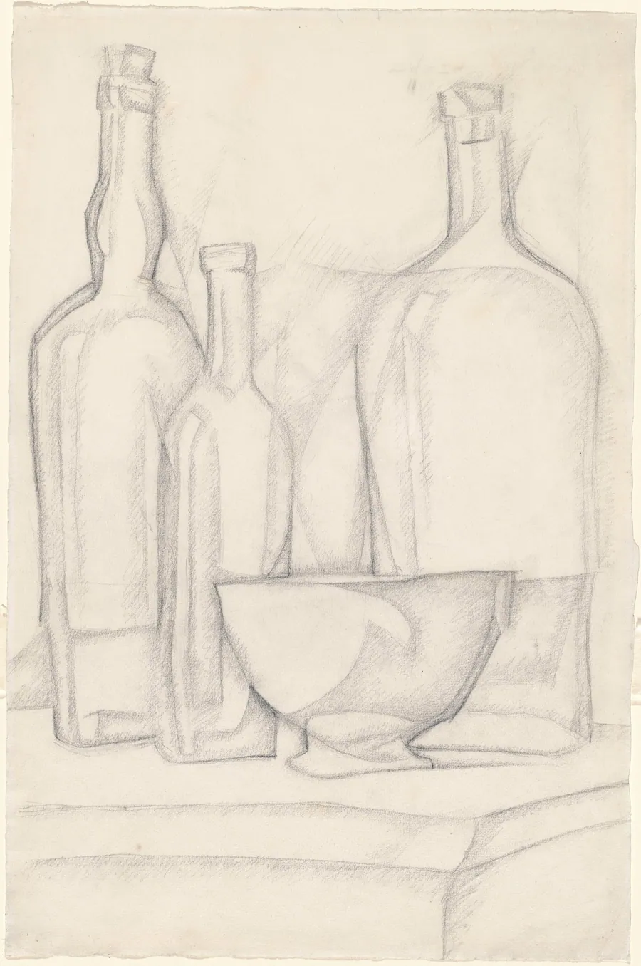 Bottles and Bowl by Juan Gris