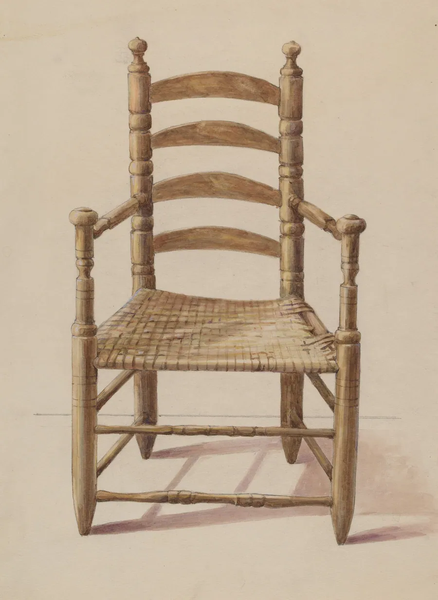 Ladder Back Chair by American 20th Century