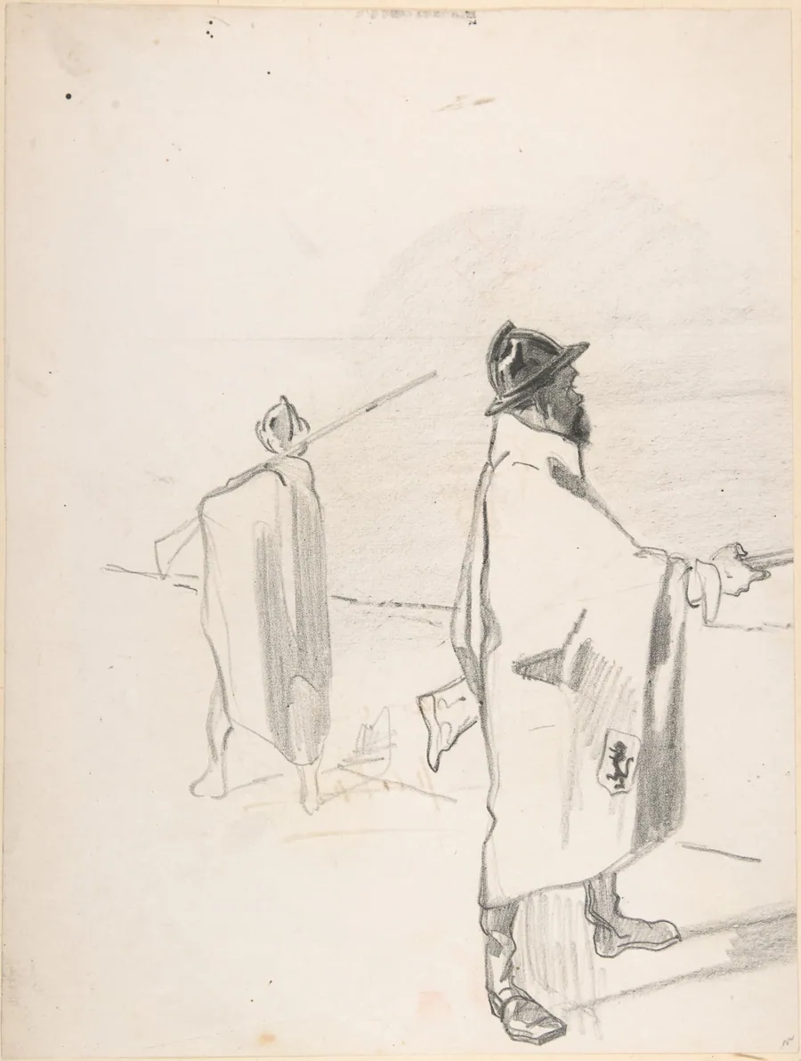 Two Belgian soldiers by Félicien Rops