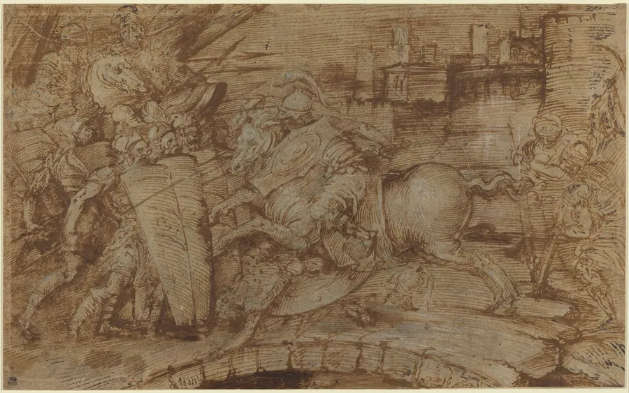 Horatius Cocles Defending Rome by Italian 16th Century