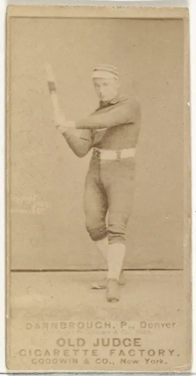 William Darnbrough, Pitcher, Denver, from the Old Judge series (N172) for Old Judge Cigarettes