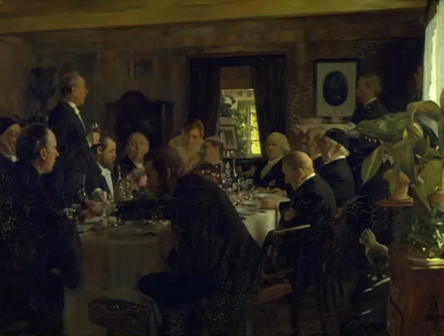 Middag efter bispevisitatsen by Carl Thomsen
