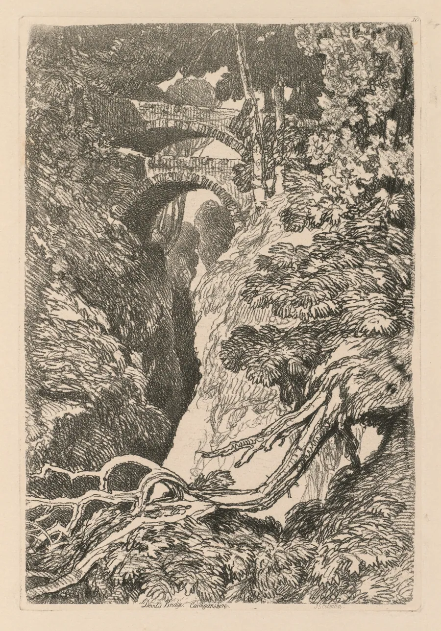 Liber Studiorum: Plate 10, The Devil's Bridge, Cardinganshire by John Sell Cotman