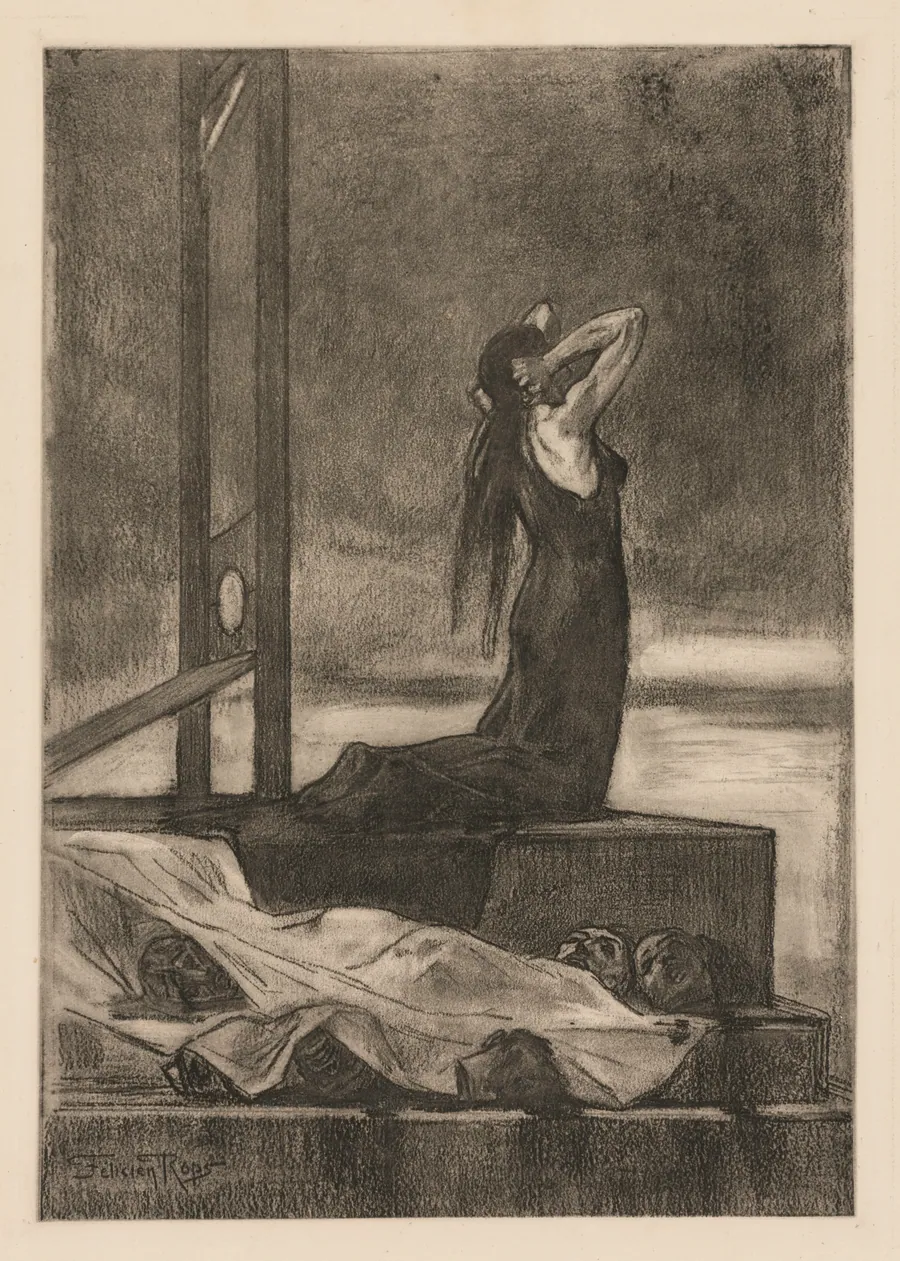 Capital Punishment: The Pain of Death (Todesstrafe: La peine de mort) by Félicien Rops