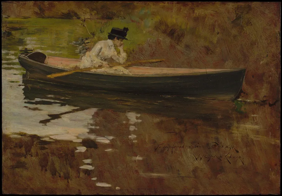 Alice Gerson in Prospect Park by William Merritt Chase