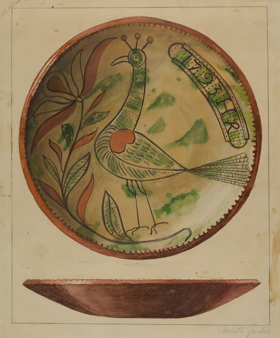Pa. German Plate by Charlotte Sperber