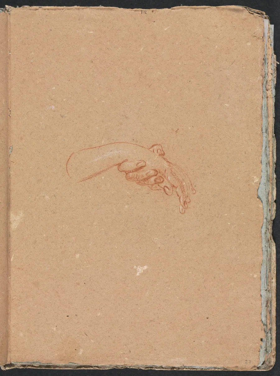 Verona Sketchbook: Study of hands (page 23) by Francesco Lorenzi