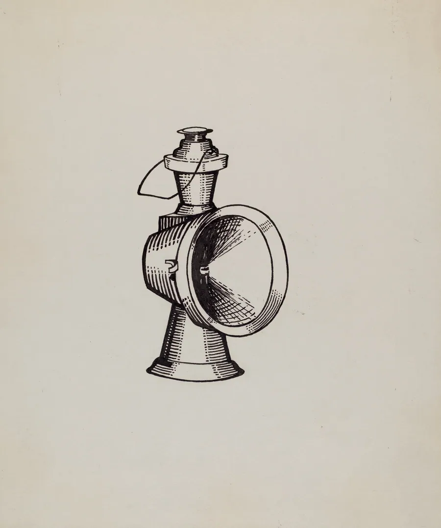 Fire Truck Headlight by Florence Huston