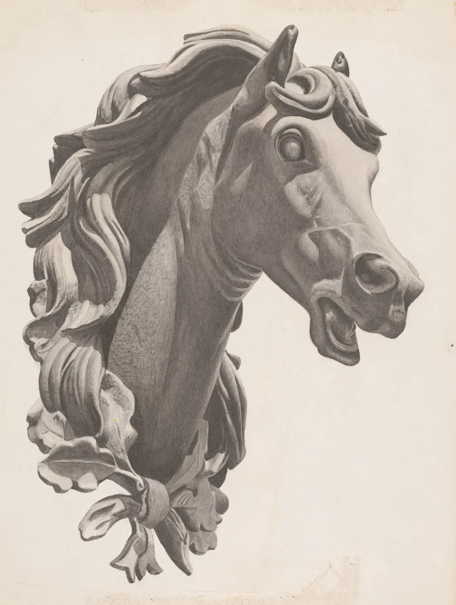 Decorative Horse's Head by Albert Ryder