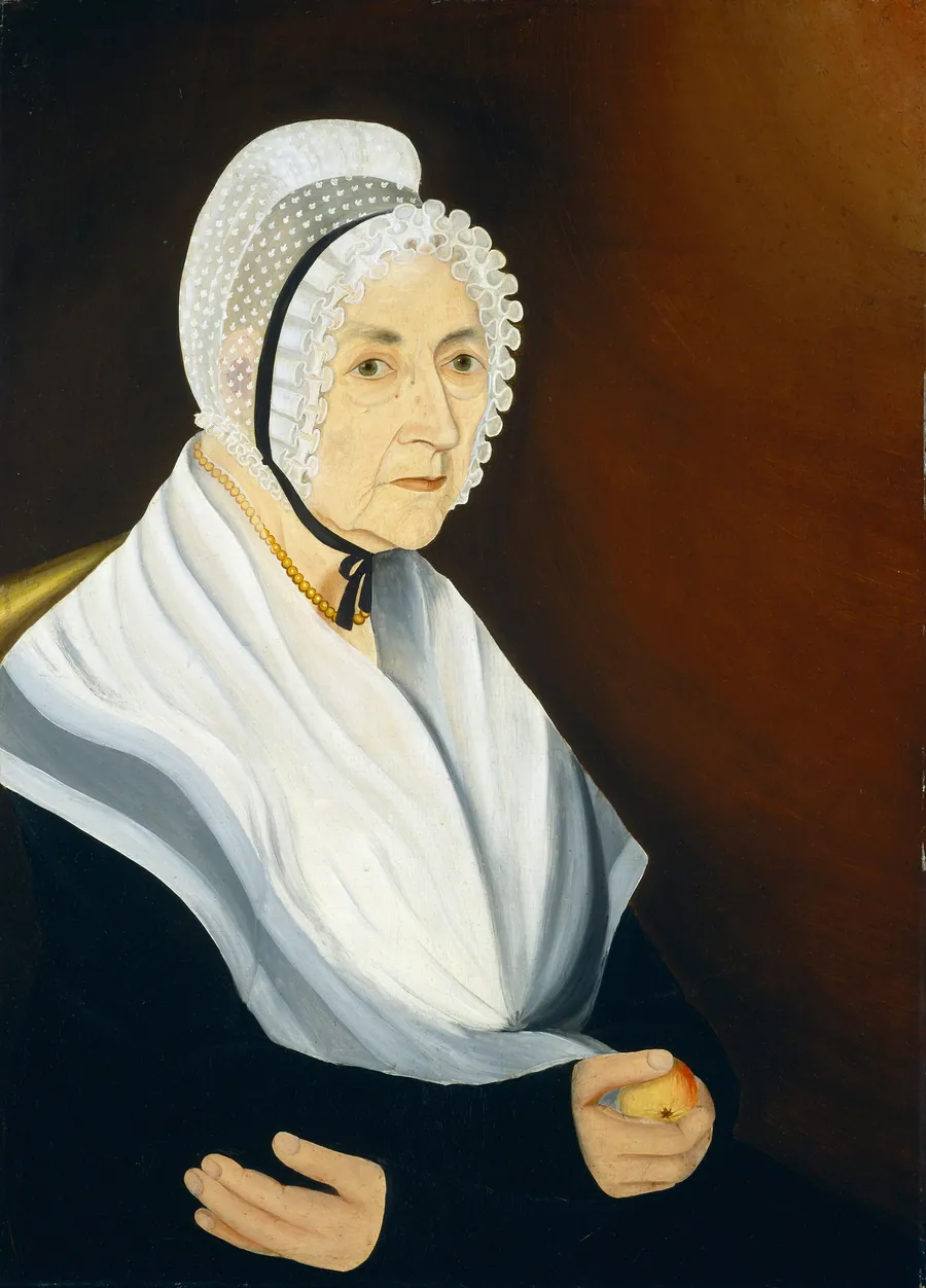 Probably Annis Cook Holding an Apple by American 19th Century