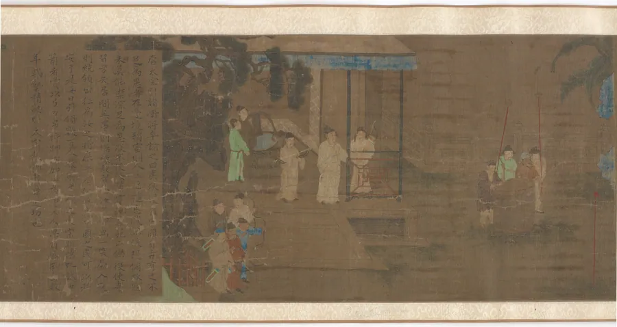 Scenes from the Lives of Famous Men (part 2) by Formerly attributed to Liu Songnian (傳)劉松年 (ca. 1150-after 1225)