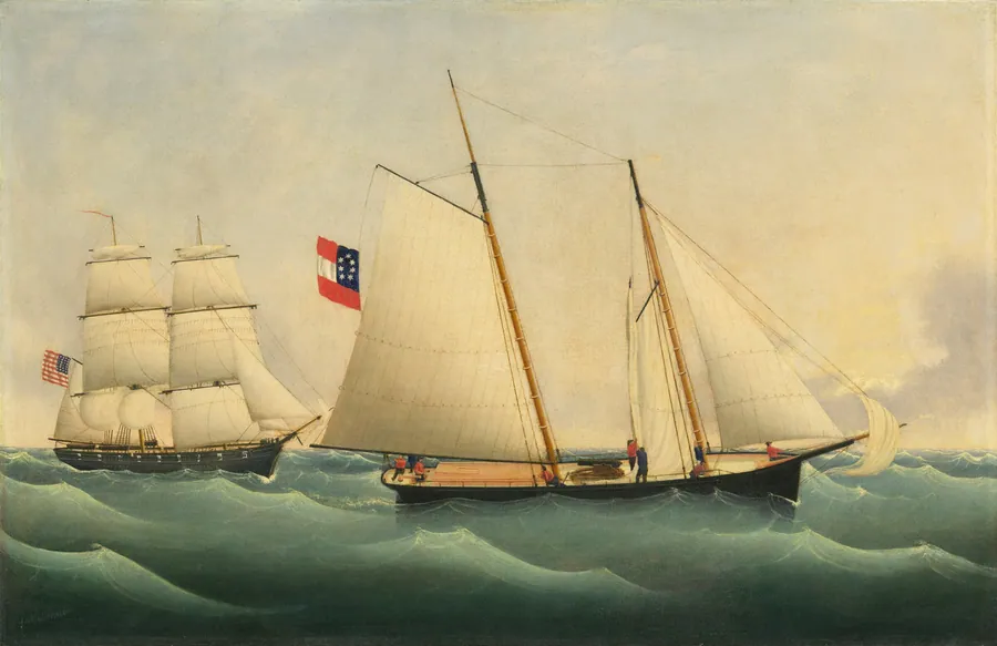 Capture of the "Savannah" by the "U.S.S. Perry" by Fritz Müller