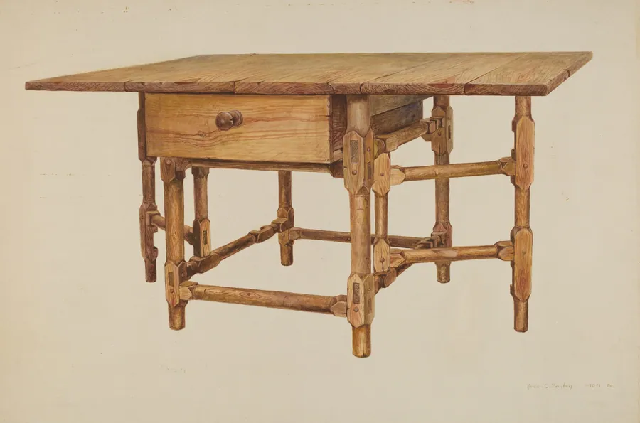 Gate-legged Dining Table by Amos C. Brinton