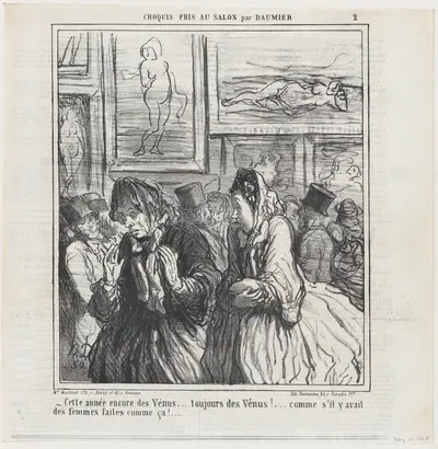 Still more Venuses this year... always Venuses!... as if there were any women built like that!, from 'Sketches from the Salon,' published in Le Charivari, May 10, 1865