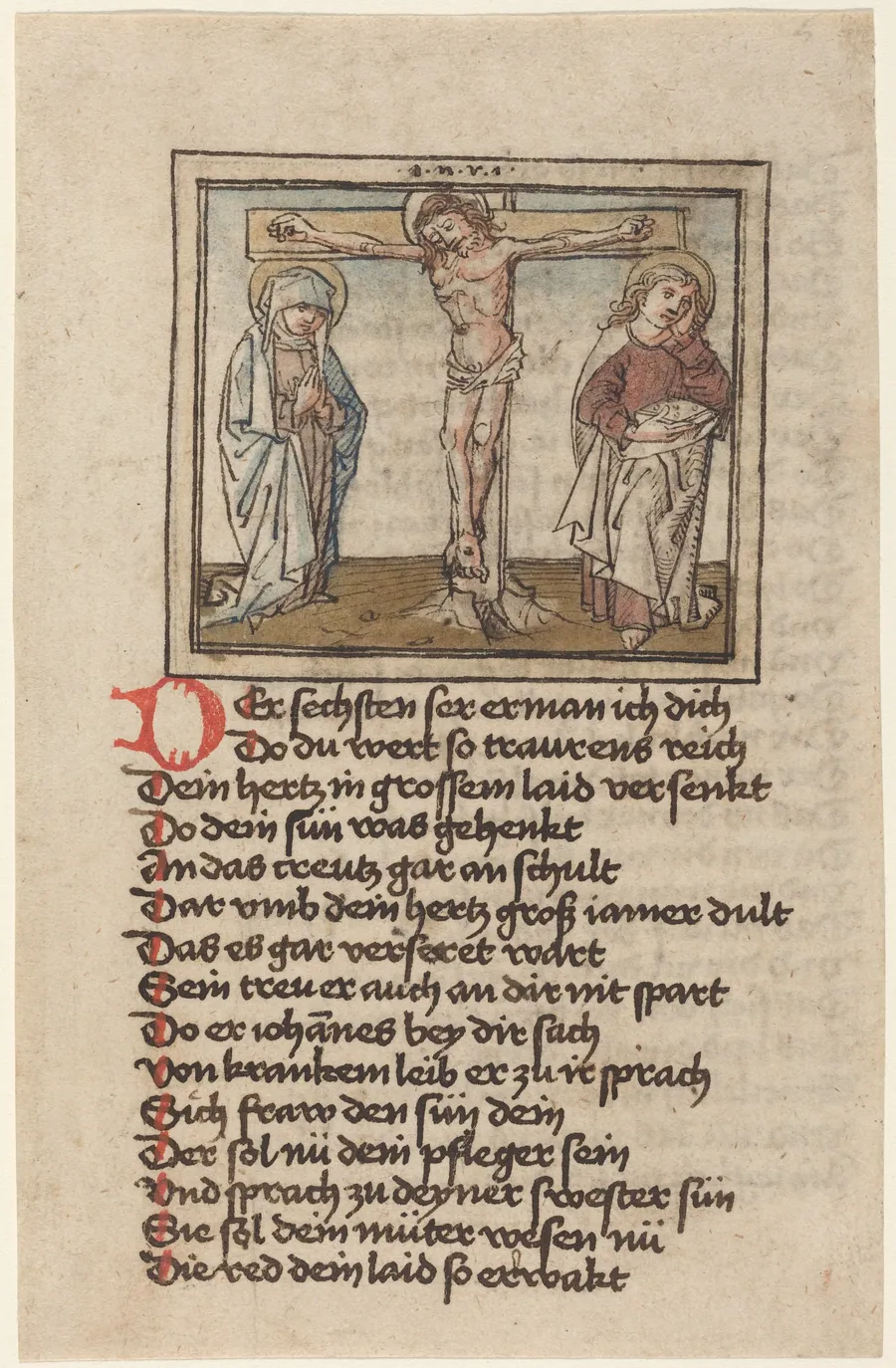 The Crucifixion by German 15th Century (Augsburg)