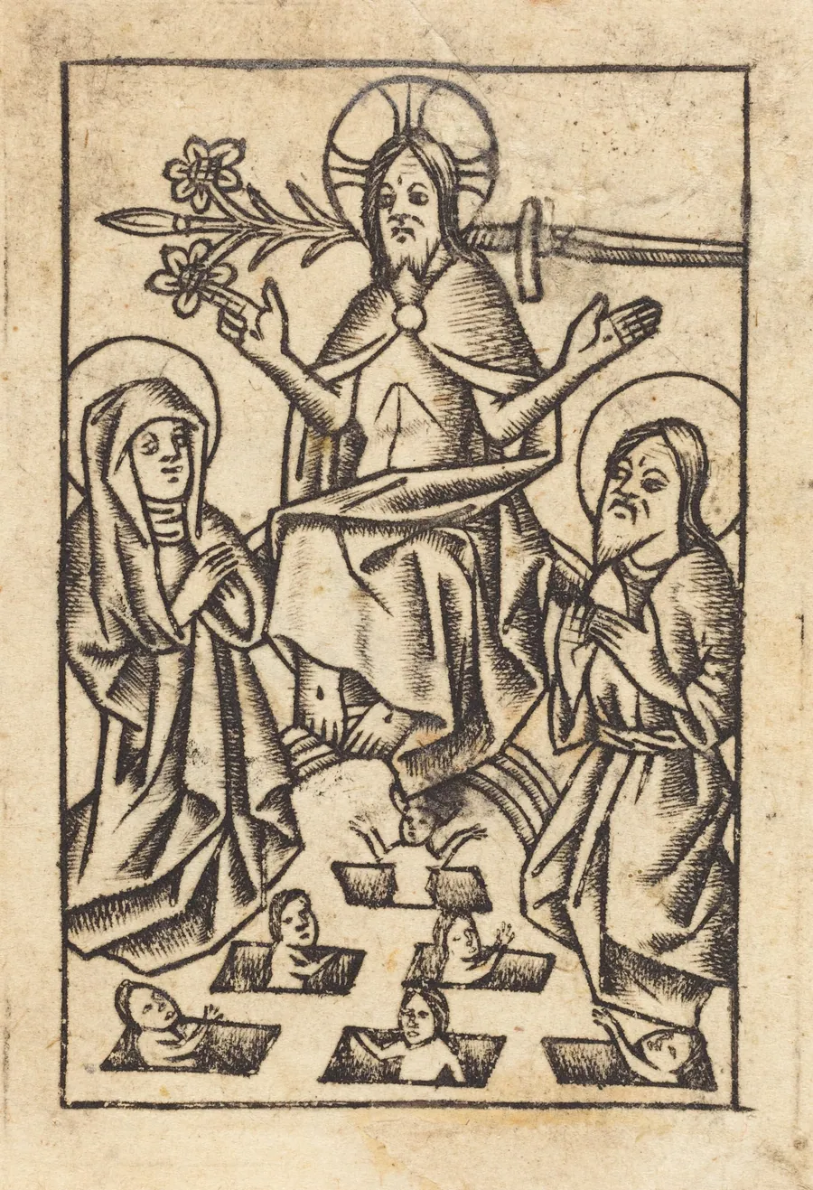 The Last Judgment [right] by Master of St. Erasmus