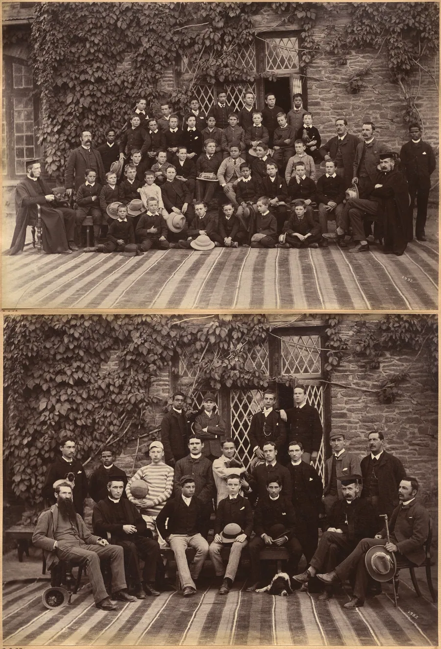Primary Class Bishop Cotton School, Shimla (recto); High Class Students and Teachers at Bishop Cotton School, Shimla (verso) by Raja Deen Dayal