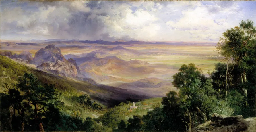 Valley of Cuernavaca by Thomas Moran, born Bolton, England 1837-died Santa Barbara, CA 1926