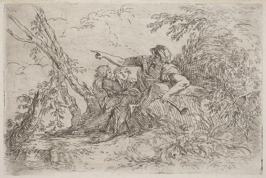 Shepherd in a Landscape by Salvator Rosa