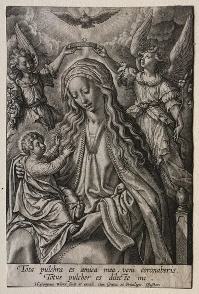 Virgin Crowned by Two Angels
