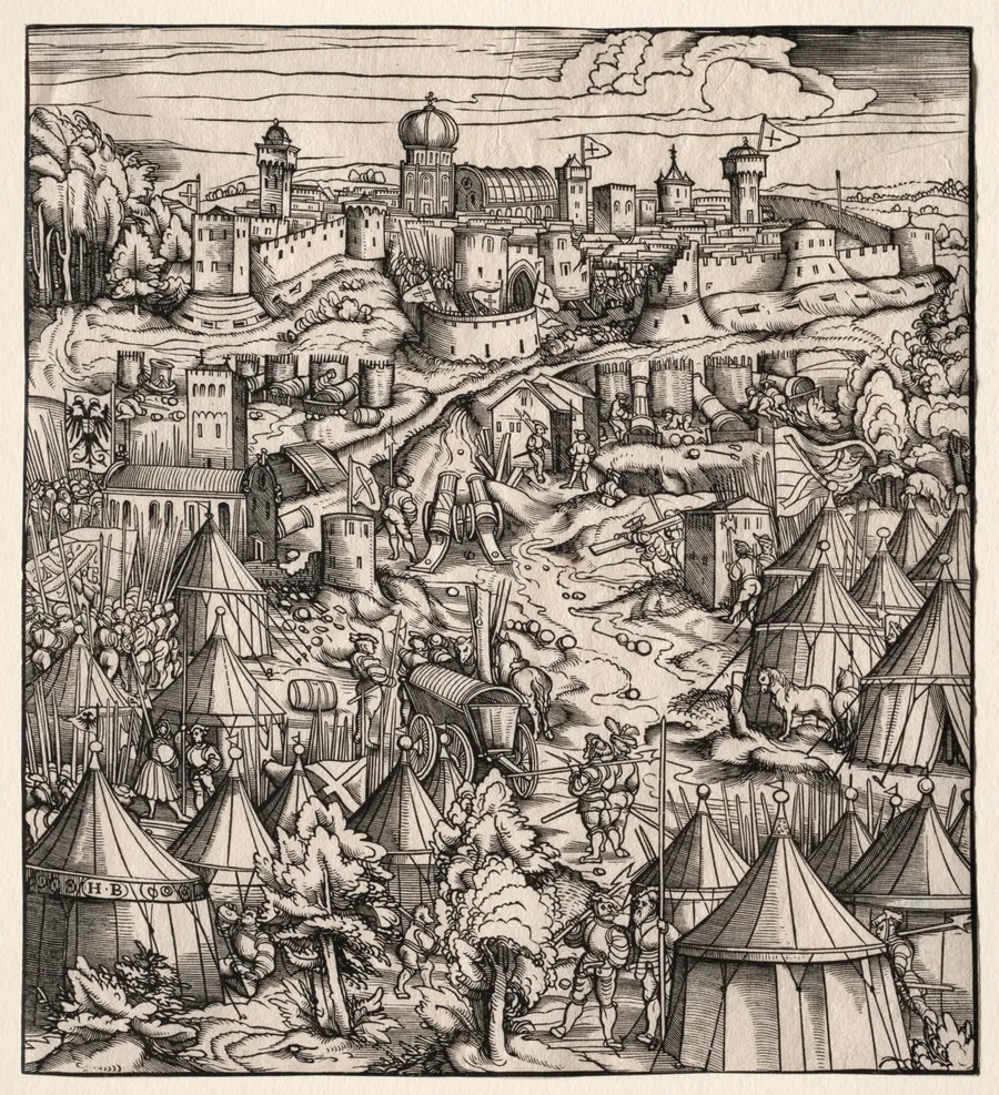 Der Weisskunig (The White King): The Siege of Padua by Hans Burgkmair