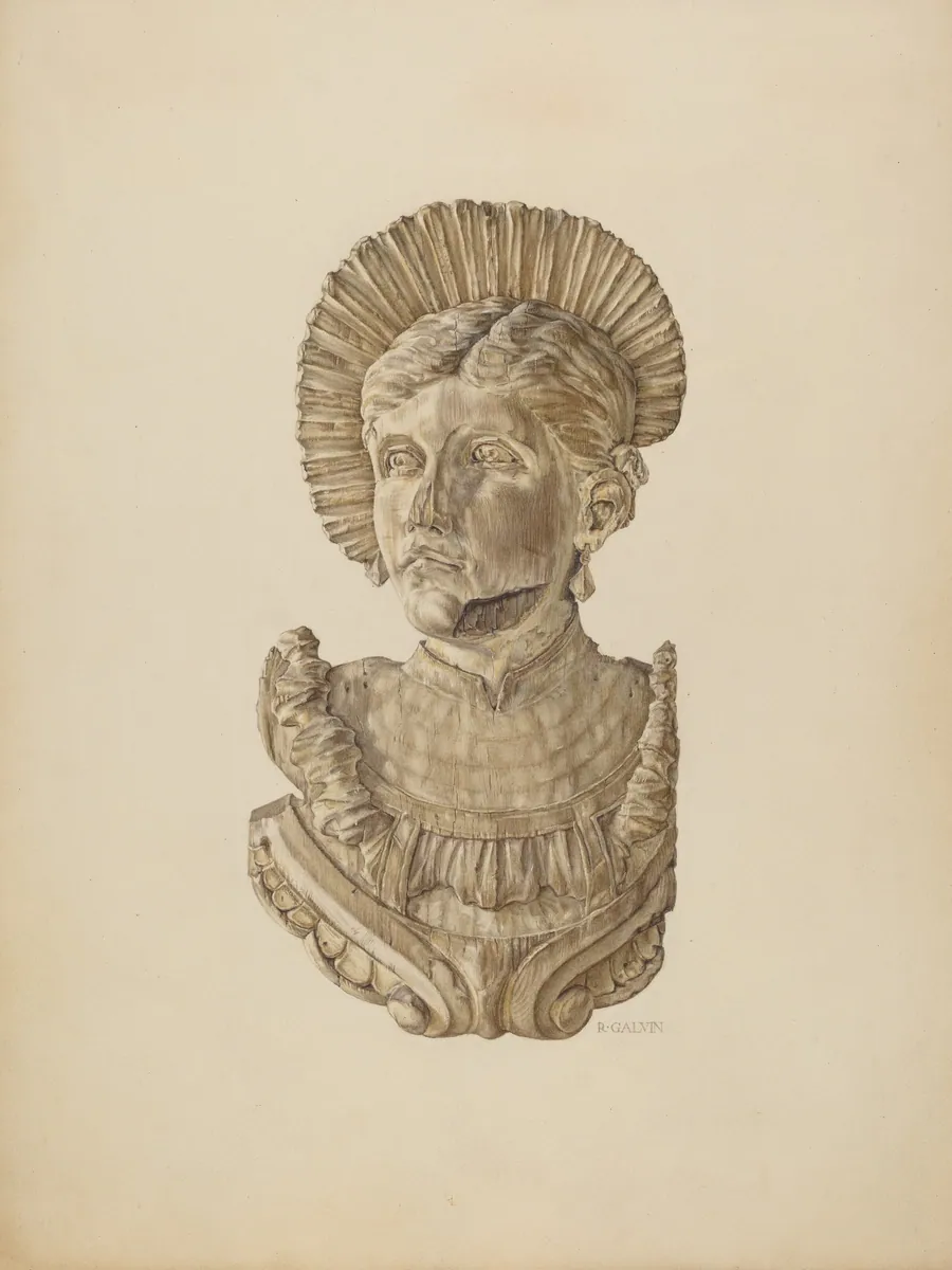 Head from Barnum Circus Wagon by Robert Galvin