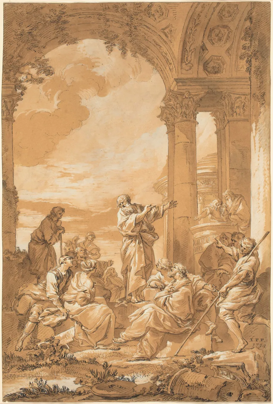 Saint Paul Preaching in Athens by Giovanni Paolo Panini
