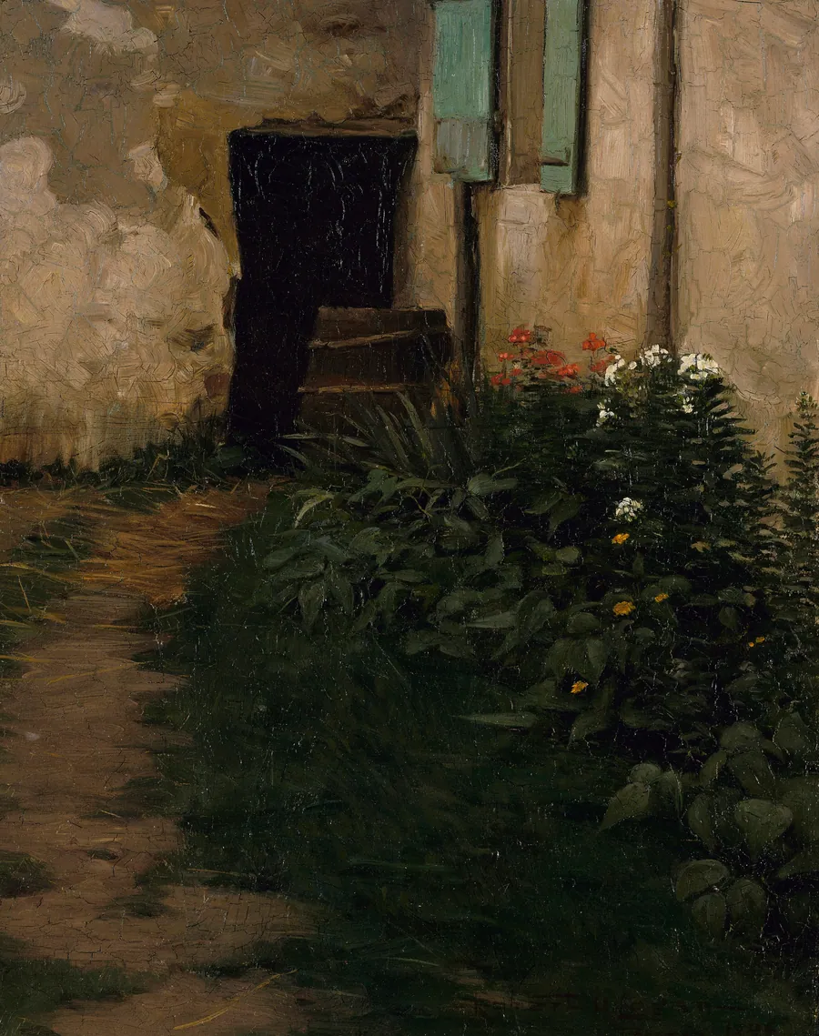 A Garden Path by Robert Henry Logan, born Waltham, MA 1874-died 1942